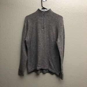 Woolrich‎ Women’s Gray 100% Wool 1/4 Zip up Turtle Neck Sweater XL